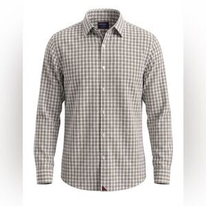 Untuckit men’s White and Red Casual Button Down Shirt size L